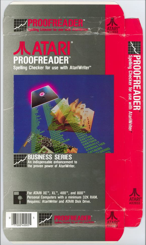 Atari Proofreader/Atari Proofreader AX2033 Box-front.png