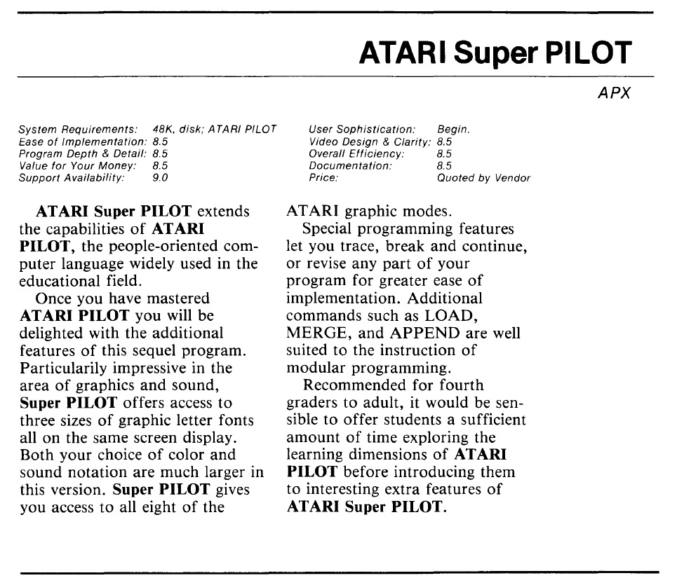 Pilot II or Super Pilot/ATARI_Super_PILOT.jpg